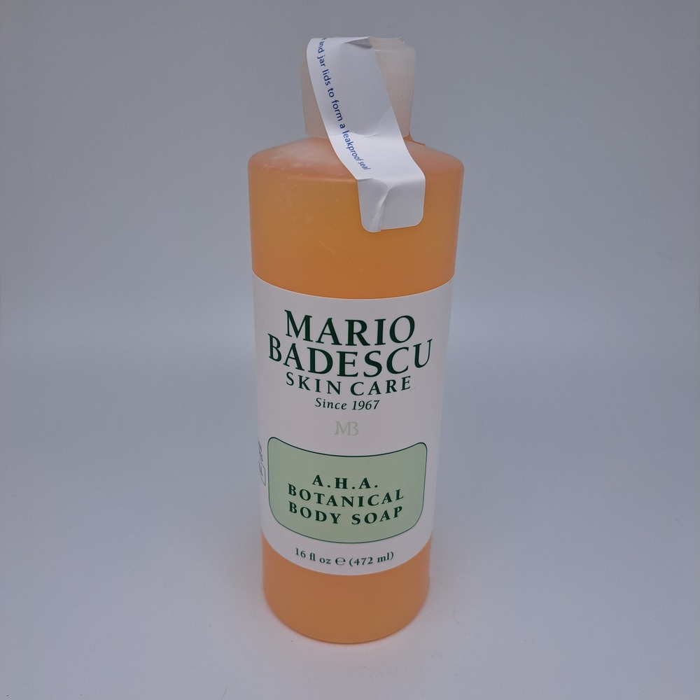Mario Badescu AHA Botanical Body Soap 16oz Grapefruit Glycolic Clean Beauty Glow